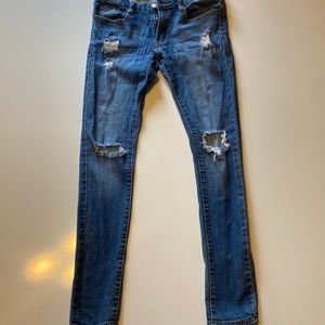 Machine Distressed Jean 31” Waist